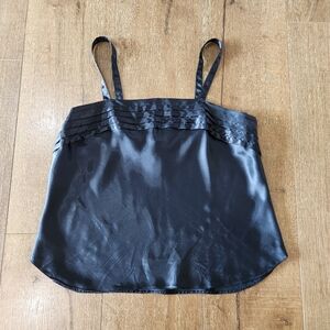 Vintage Indulgence black satin cami size 36 fairygoth whimsygoth coquette